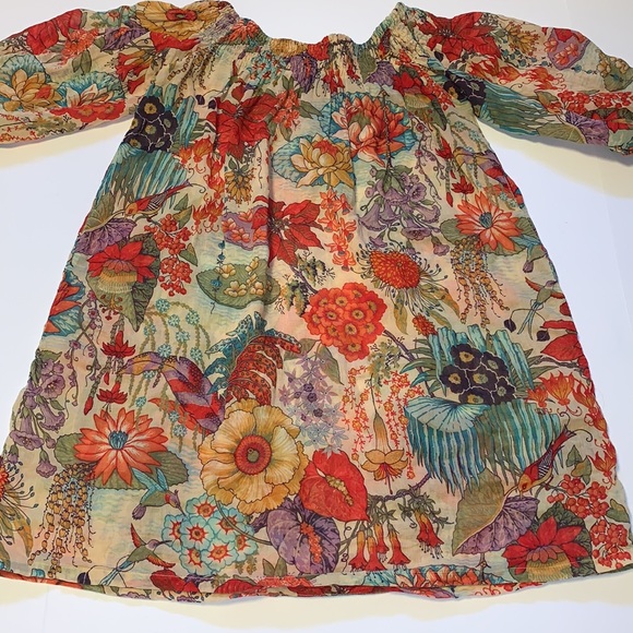 French Connection Sheer Chinoiserie Print Tunic - Women’s Size Small - Picture 5 of 6